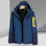 Three-in-One Removable Liner with Velvet Thickening Windproof Waterproof Jacket