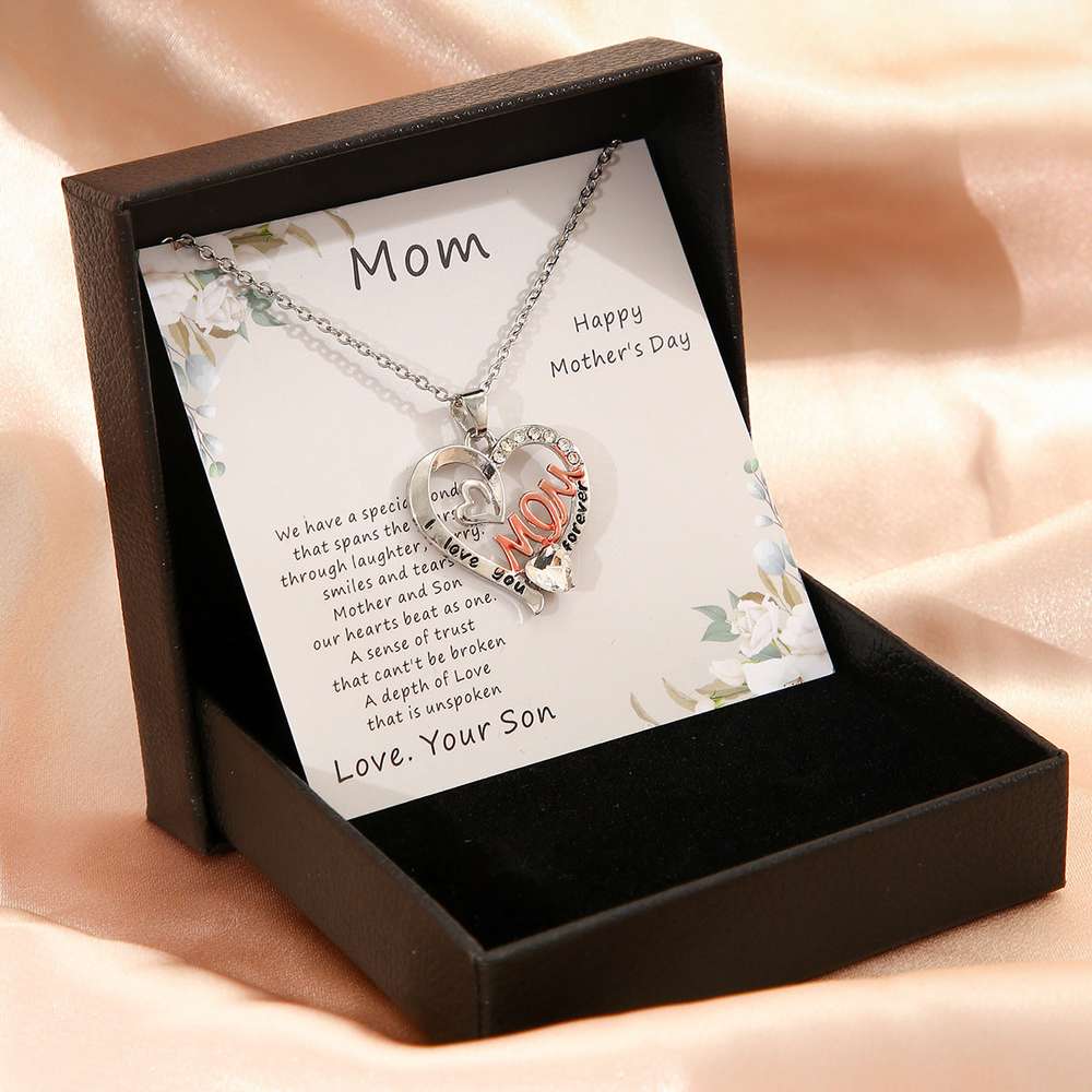 Mother's Day Necklace Gift Box Love Necklace For Women Fine Jewelry Women Accessories Fashion Jewelry - Minihomy