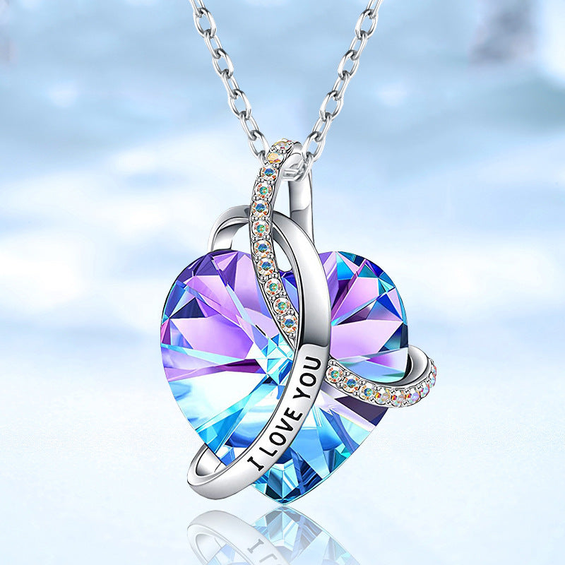 Love Crystal Necklace for Women