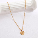 Creative Simple Women's Peach Heart Letter Necklace Love Pendant