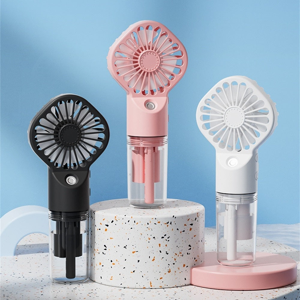 Portable USB Mist Fan - Powerful, Icy & Refreshing Humidifier for Home & Travel