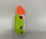 Mini 3D Printed Radish Knife Keychain - Kids Gift & Decompression Toy