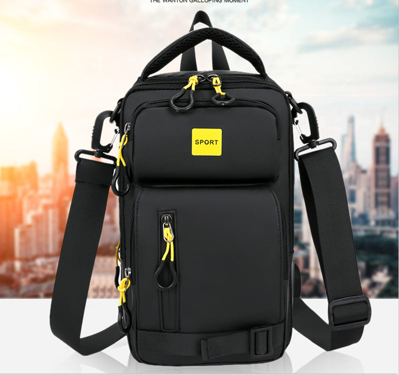 Waterproof Nylon Crossbody Bag Multifunctional Men's Chest Bag