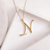 Gold 26 Old English Initial Letter Necklaces For Women - Minihomy