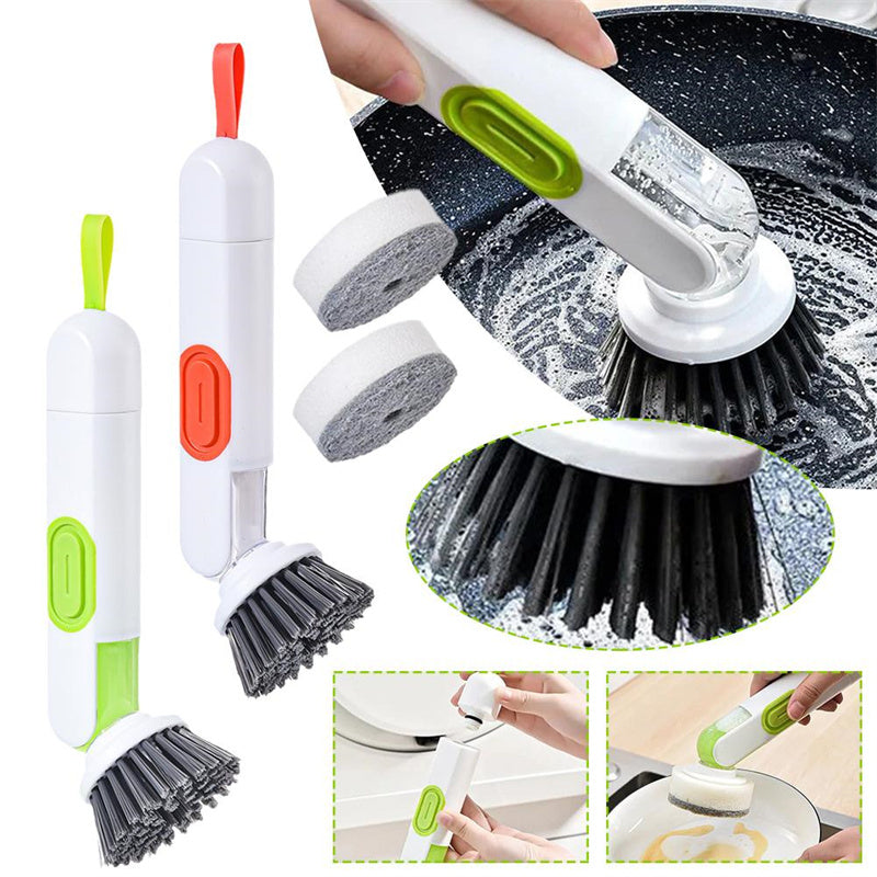 Multi-Functional Long-Handle Liquid-Filled Cleaning Brush With Liquid Dispenser - Minihomy