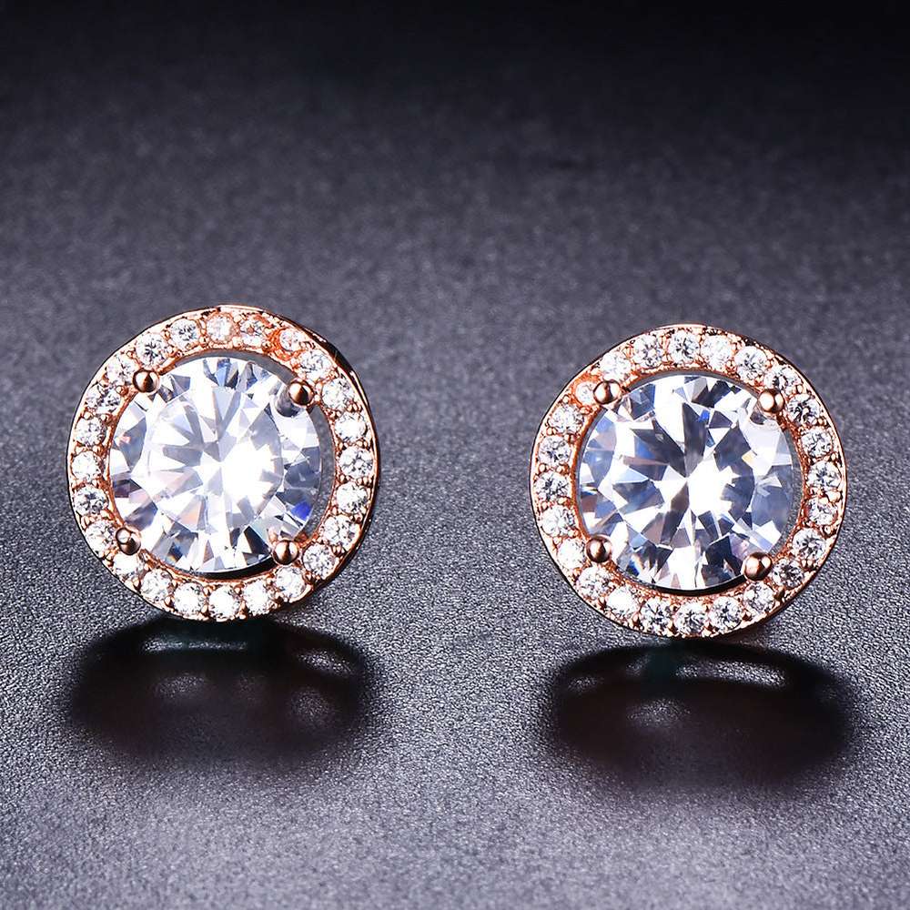 Female Cute Fashion Zircon Earrings Jewelry - Minihomy