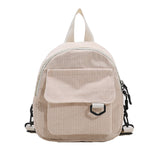 Girls' Corduroy Backpack - Small School Bag for Teens