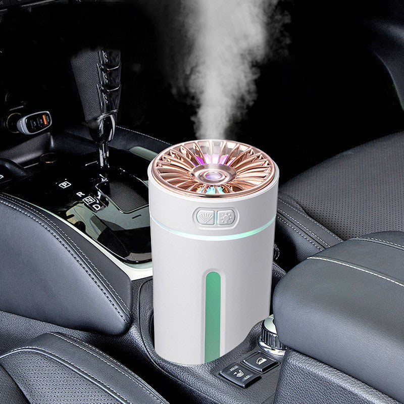 Portable USB Humidifier with Colorful Lights - Rechargeable Cool Mist Maker for Car & Home