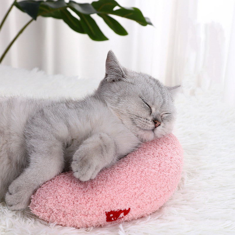 U-shaped Cat Toy Pillow To Protect Cervical Vertebra Pet Sleeping Pillow