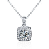 S925 Sterling Silver Jewelry Moissanite Pendant Necklace