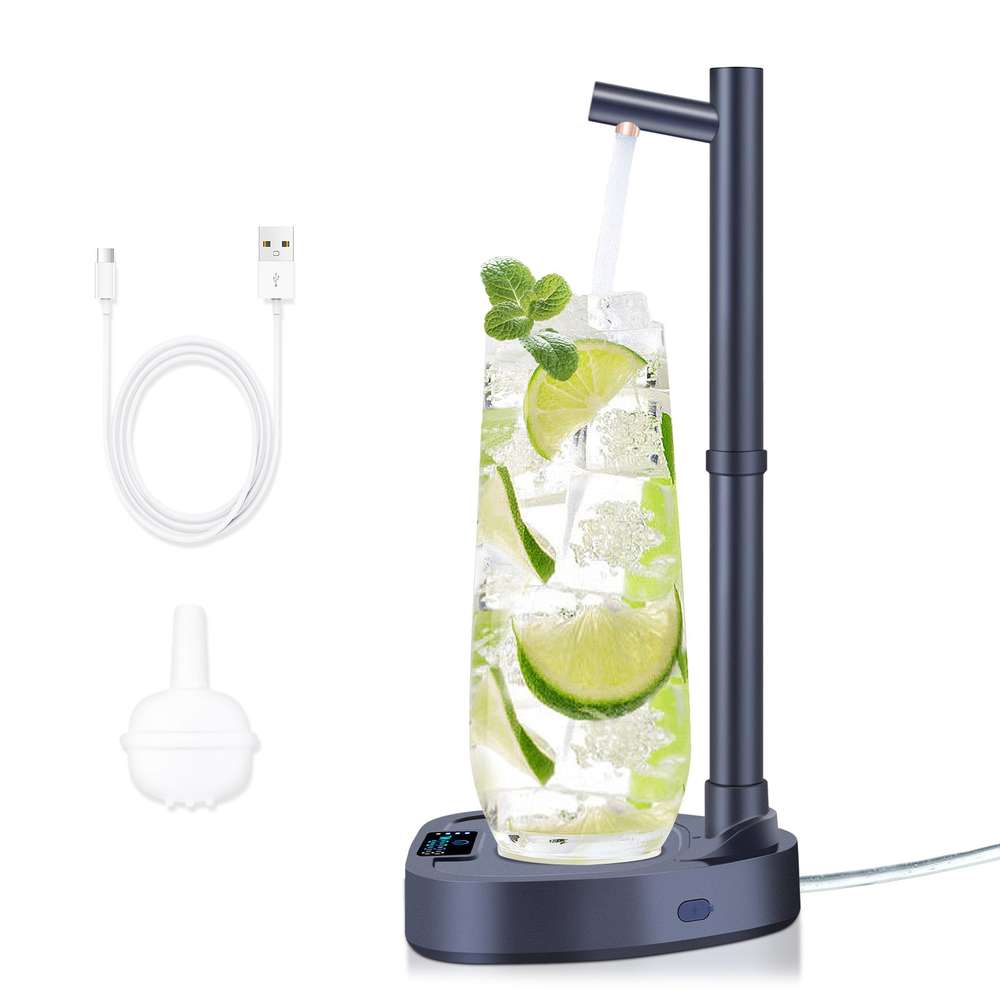 Automatic Water Dispenser for Desk - Rechargeable Water Bottle with Stand - Minihomy