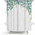 Color Floral Plant Shower Curtain Bathroom Curtain Polyester - Minihomy