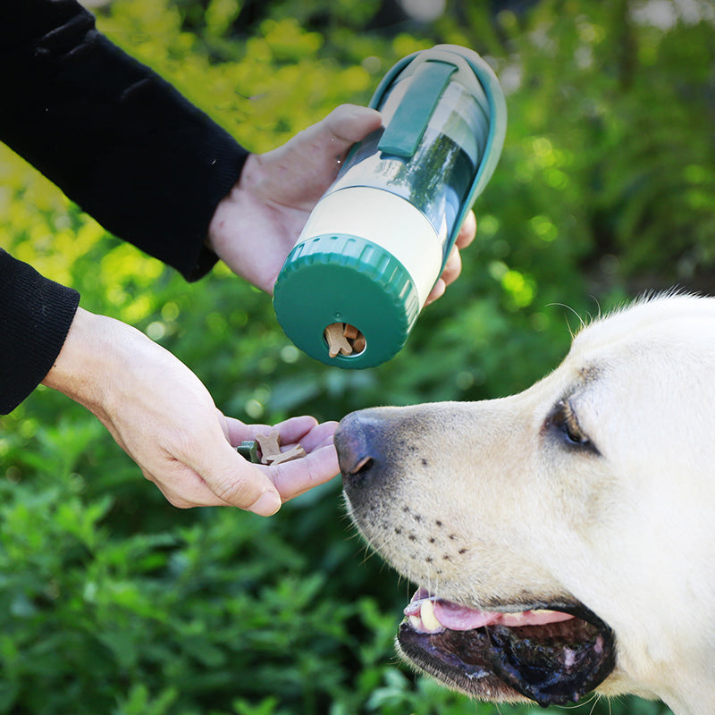 2 In 1 Multifunction Pet Dog Water Bottle with Foldable Silicone Bowl - Minihomy