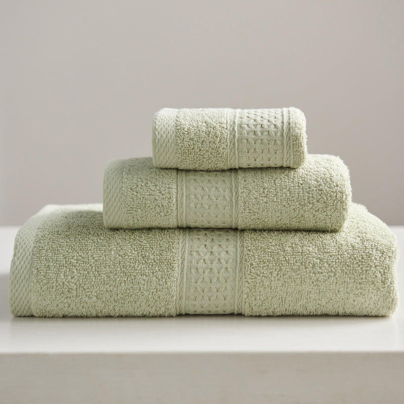 Minimalist Style Square Towel Set Pure Cotton