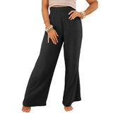 Slim-fit Slimming Solid Color Casual Trousers