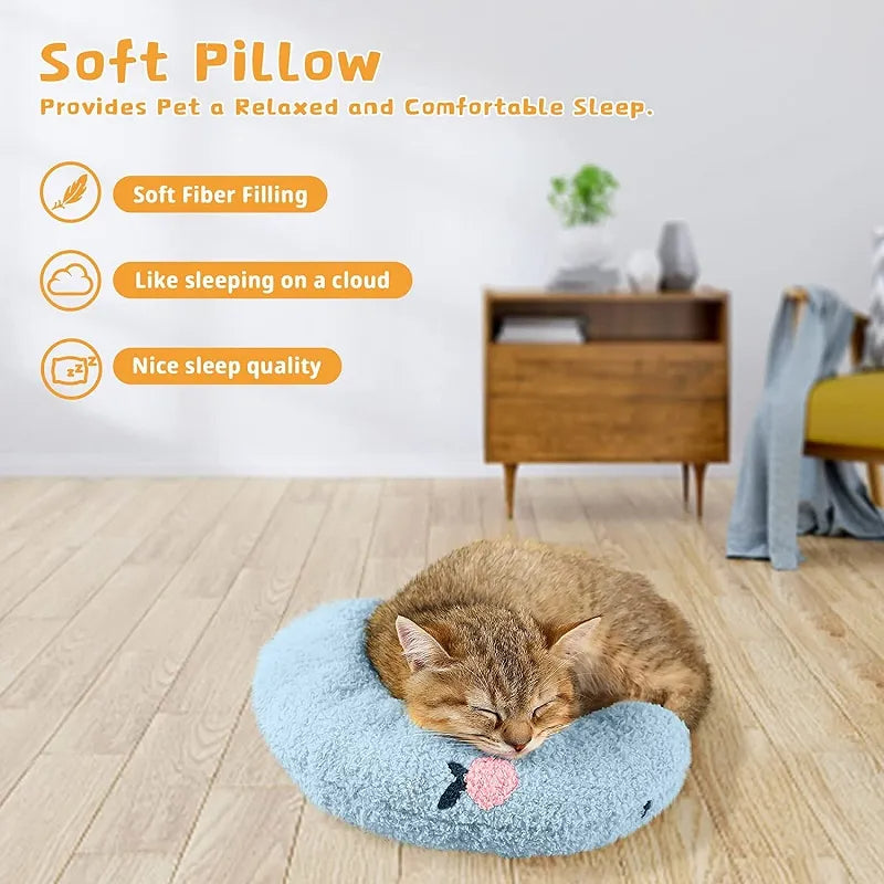 Little Pillow for Cats - Neck Protector Deep Sleep Puppy U-Shaped Pillow