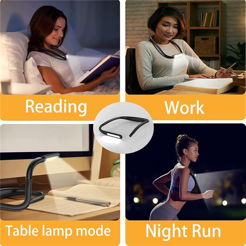 Dimmable Handsfree LED Neck Light - Flexible Hug Light for Book Reading - Minihomy