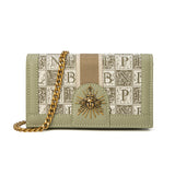 Chain Retro Embroidered Crossbody Shoulder Bag