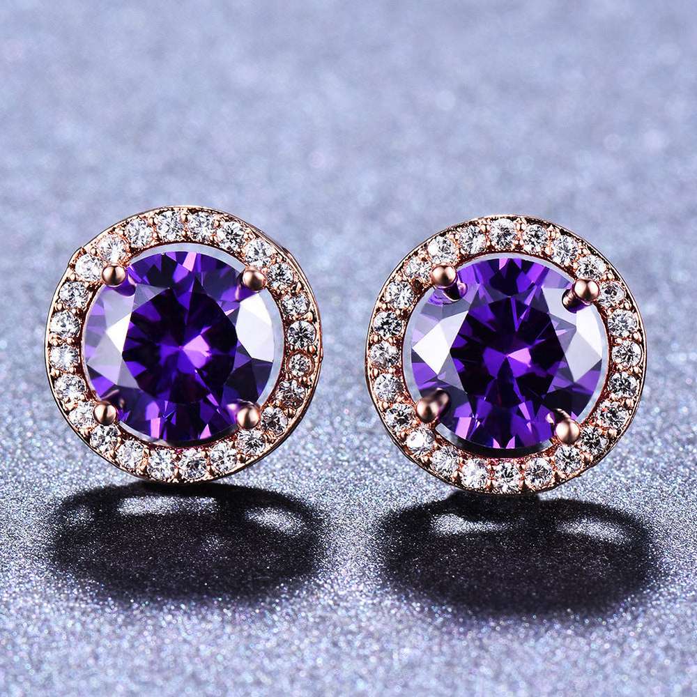 Female Cute Fashion Zircon Earrings Jewelry - Minihomy