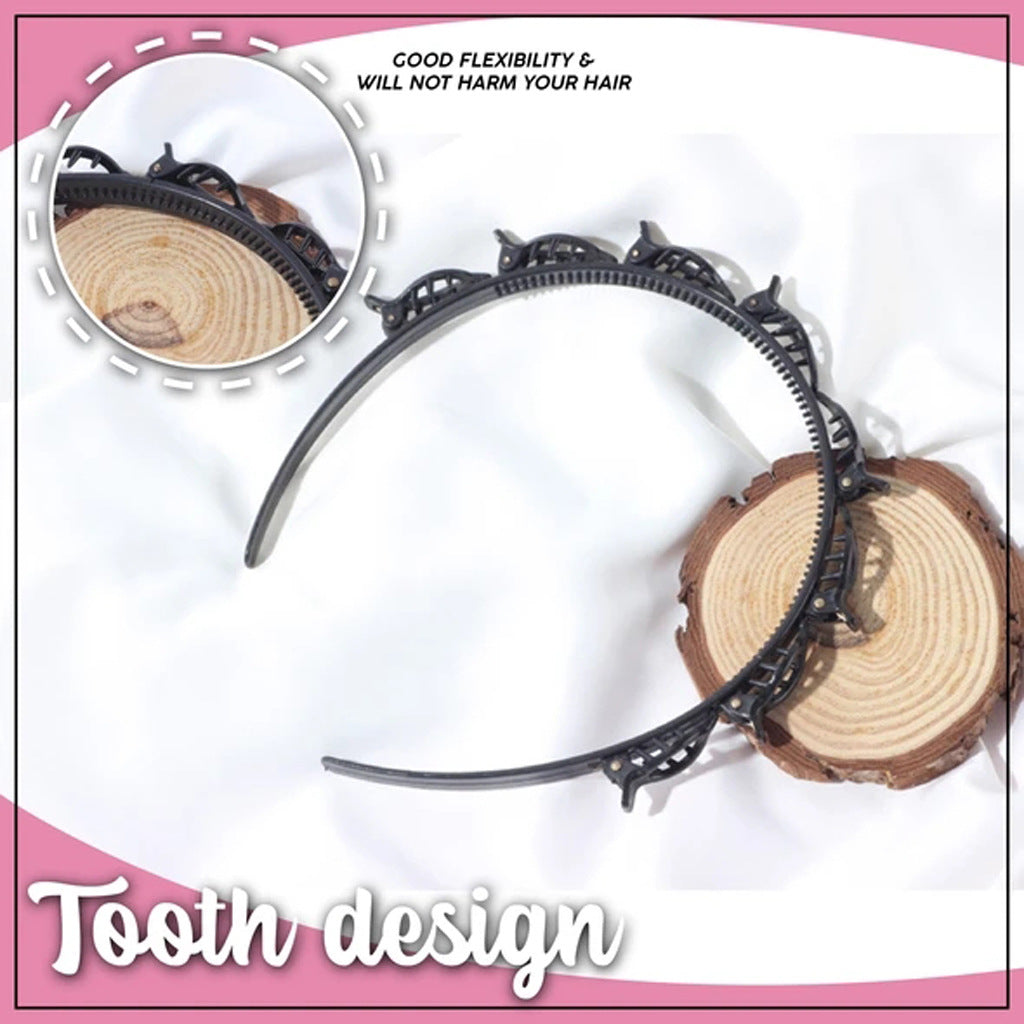 Fashionable Double Bangs Hairstyle Hairpin Hairband for Women - Hair Decoration Clips Hoop Headbands - Minihomy