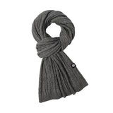 Solid Color Scarf For Women Winter Warm Versatile  Shawl Sweet Knitted Woolen Long Scarf