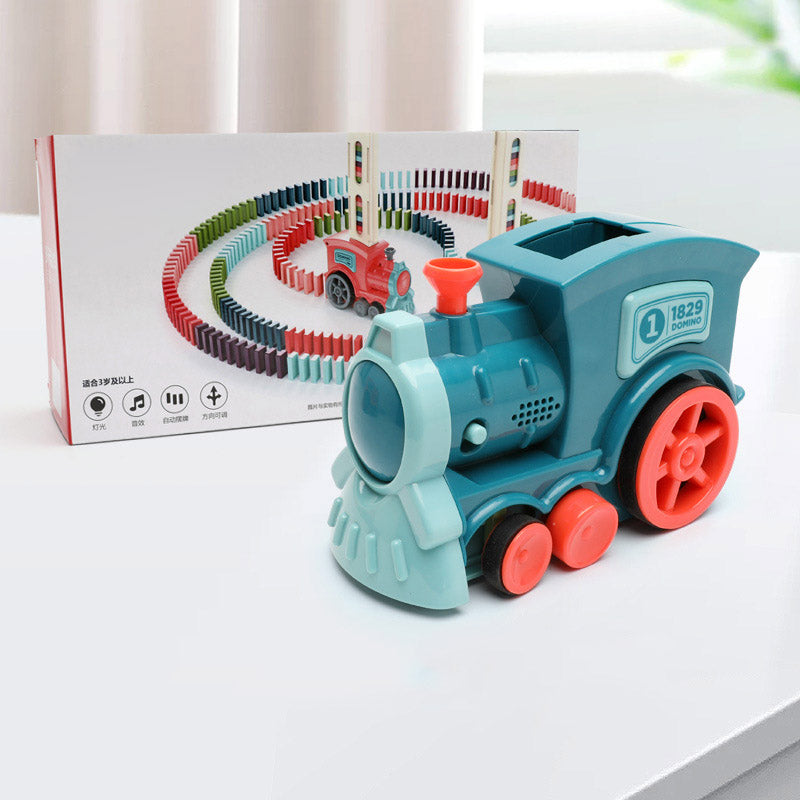 Domino Train Toys - Automatic Release Electric Building Blocks Train Toy