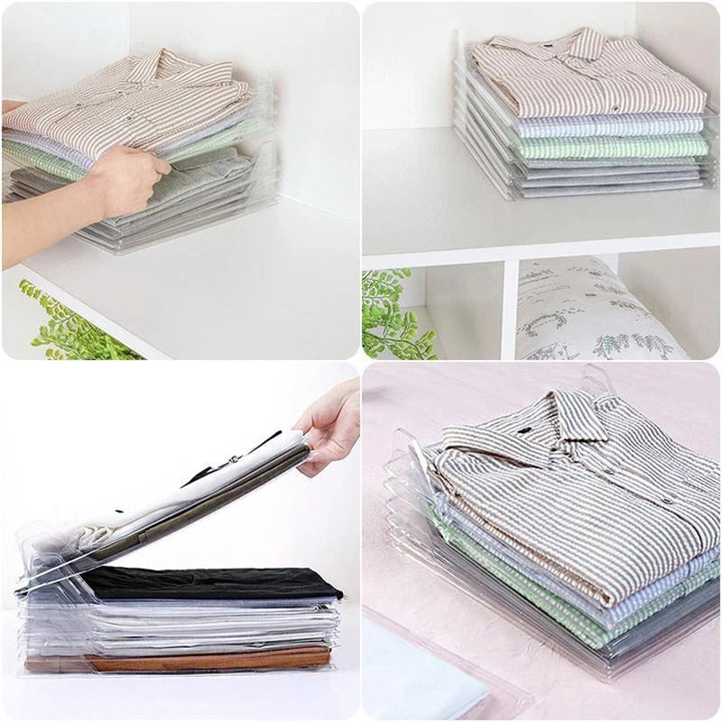 10 Layer Clothes Storage Board Fold Clothing Organizer Shirts Folder Organizer
