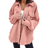 Autumn And Winter Plush Splicing Loose Jacket