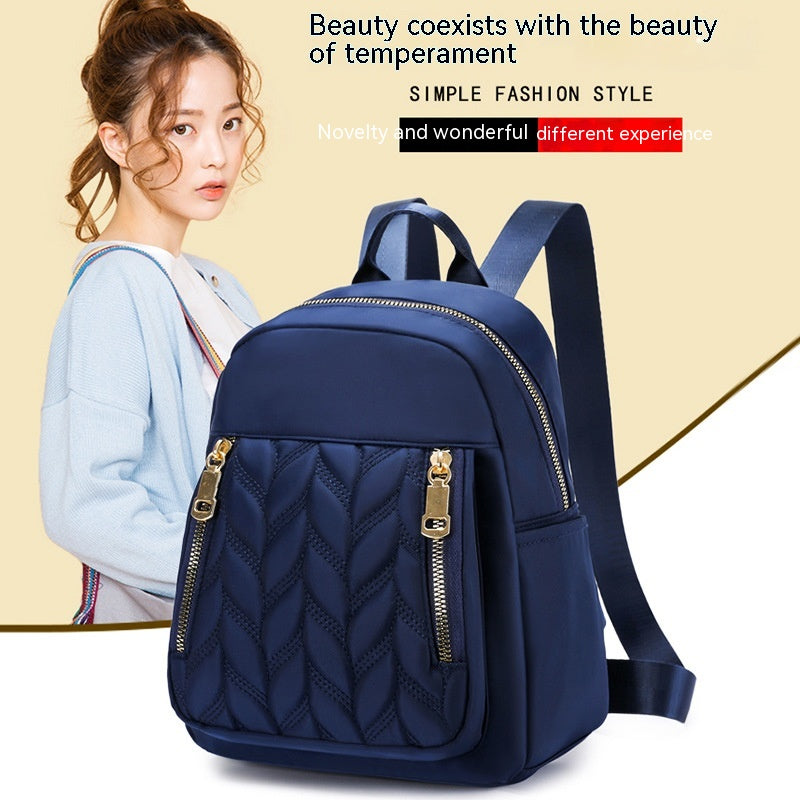 Women's Backpack - Simple Rhombus Trendy Solid Color