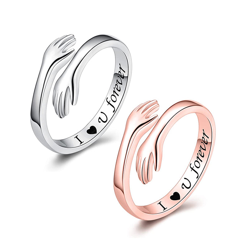 Adjustable I Love You Forever Hug Rings For Women Men - Minihomy