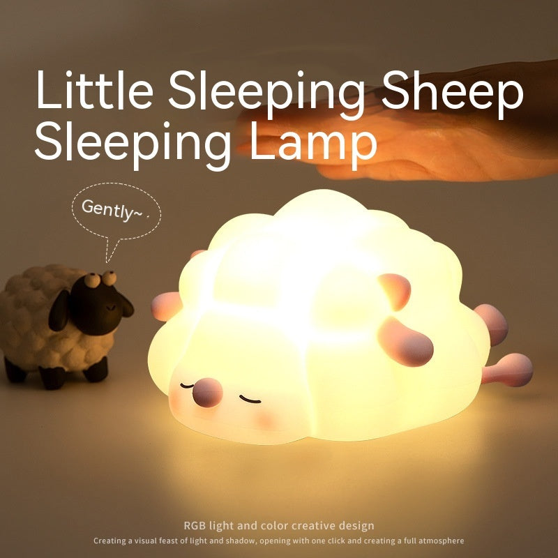 Cute Sheep Night Light for Kids - Rechargeable, Dimmable & Timing Sleep Lamp