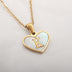 26 Letter Heart-shaped Necklace White Shell Love Clavicle Chain Necklace For Women - Minihomy