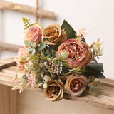 Silk Faux Rose Flower Wedding Home Autumn Decor