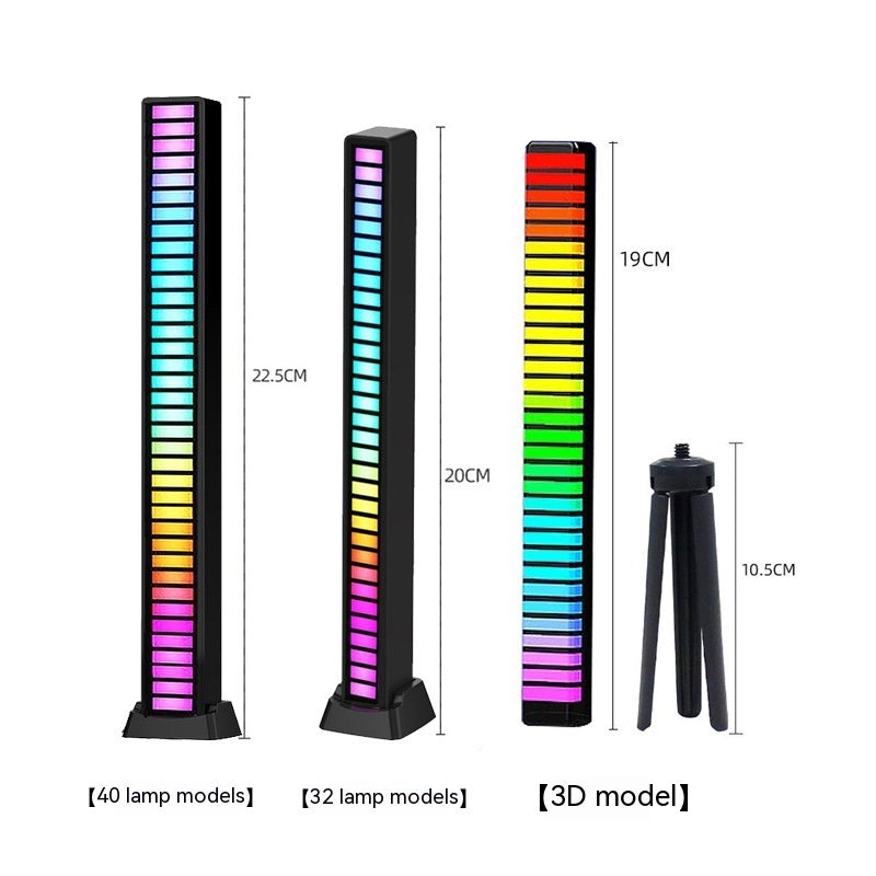 Led Sound Control Light Bar RGB Ambient Pickup Rhythm Lamp Music USB Adjustabl Automotivo Strip For Automobiles Family Party - Minihomy