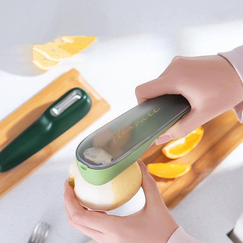 Storage Type Peeling Knife Potato Cucumber Peeler With Storage Tube
