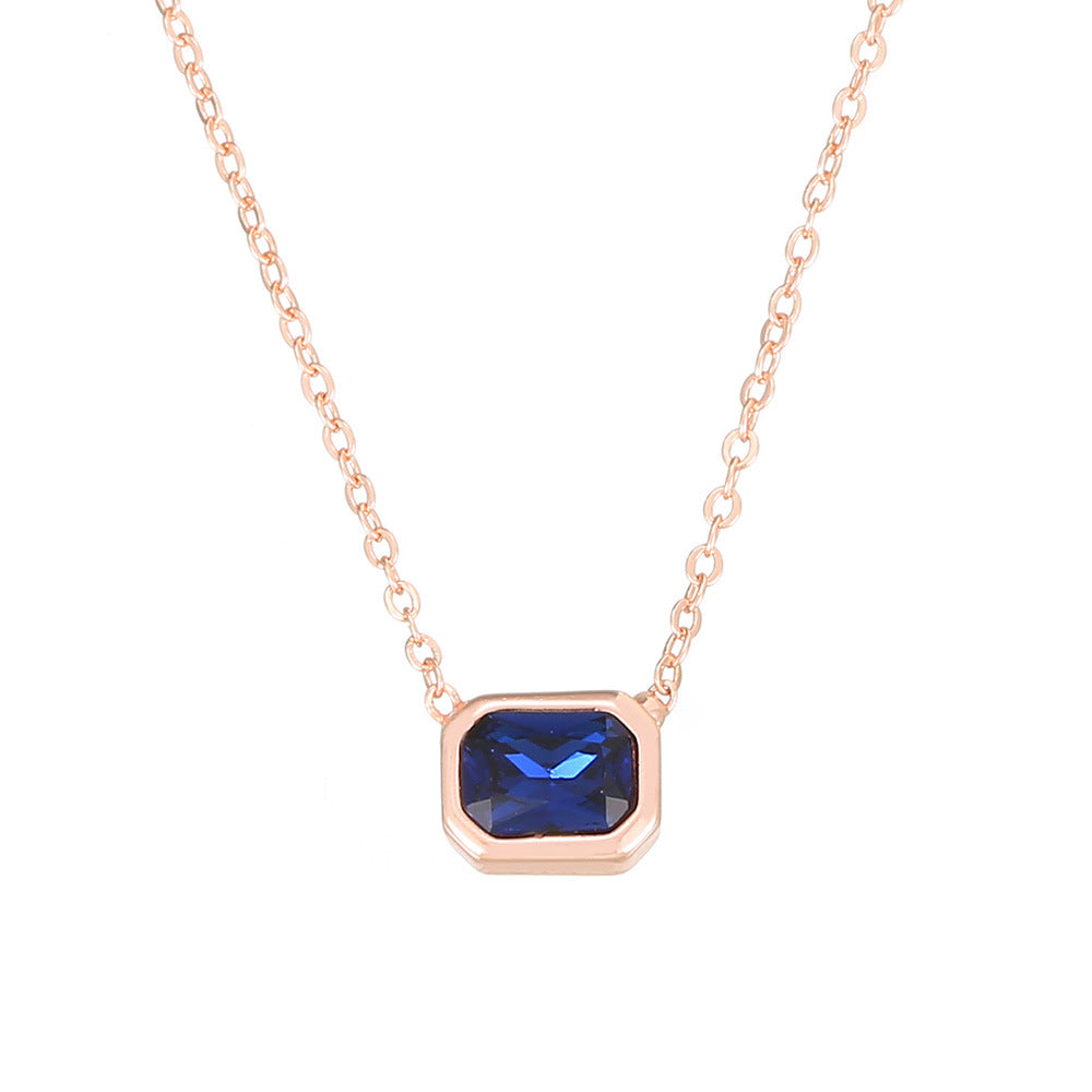 Ins Style Color Cube Sugar Zirconium Clavicle Chain: Elevate Your Style with Elegance