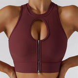 With Zipper Gym Set Fitness Clothing Women Sports