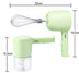 2-in-1 Electric Hand Mixer & Food Processor - Blender, Chopper, Frother, Beater, USB Rechargeable - Minihomy