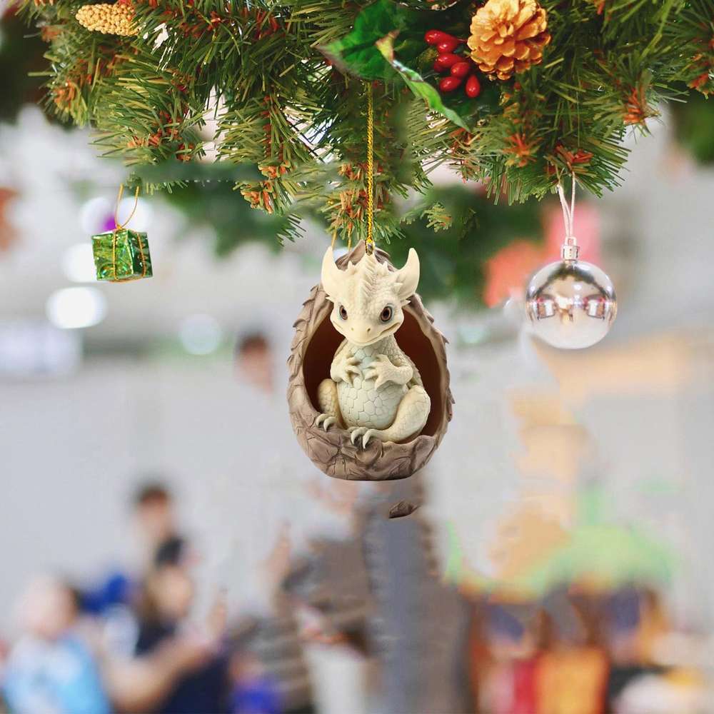 Creative Dragon Egg Treasure Acrylic Automobile Hanging Ornament Christmas Decorations - Minihomy