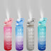 Plastic Spray Water Bottle Scrub Bounce Cover Straw Space Cup Sports Water Bottle - Minihomy