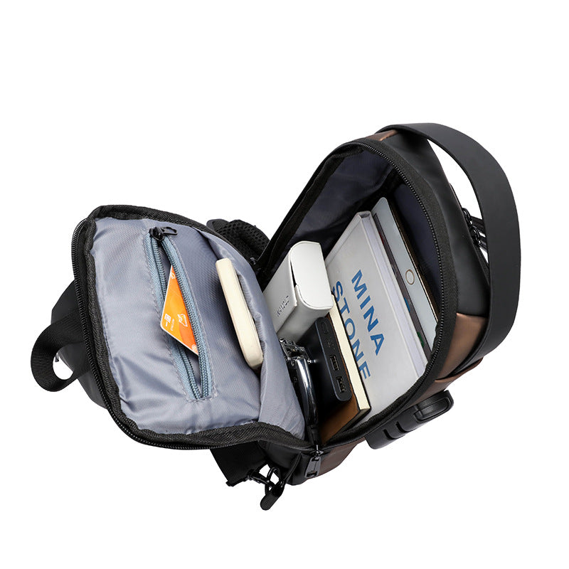 Password Lock Men's Leisure Bag With Large Capacity - Minihomy