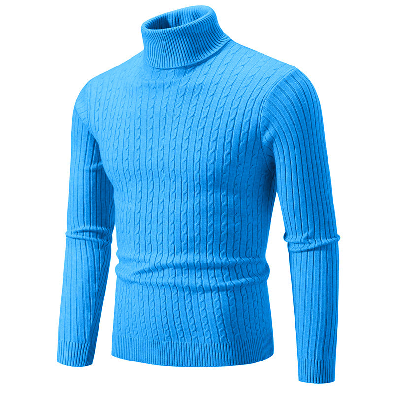 Pullover High Collar Casual Sweater for Men