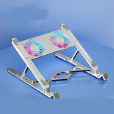 Folding Laptop Stand with Cooling Fan & Radiator - Portable Laptop Desk