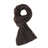 Solid Color Scarf For Women Winter Warm Versatile  Shawl Sweet Knitted Woolen Long Scarf