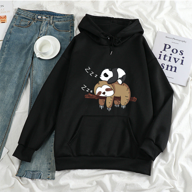 Autumn And Winter Printed Long Sleeve Loose-fitting Casual Pullover Women: Stay Cozy in Style