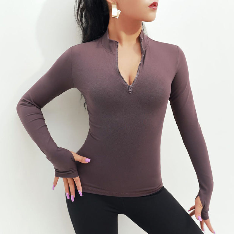 Women's Tight Fitness Exercise Long Sleeve Yoga Wear