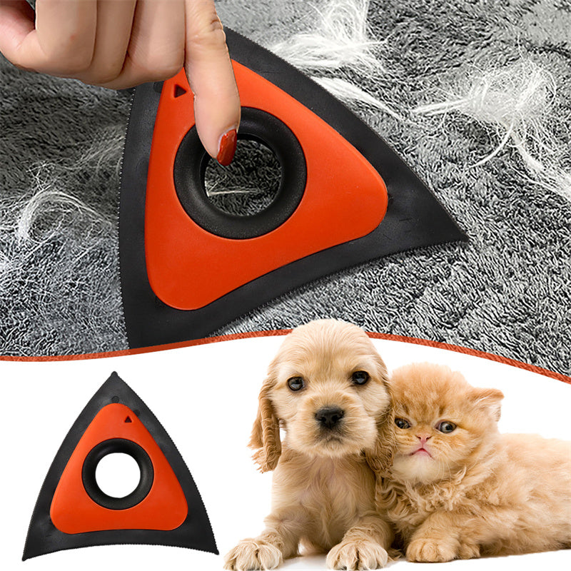 Triangle Electrostatic Dog Hair Cleaner Carpet Scraper Pet Hair Cleaner