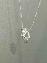 Blue Ice Heart Necklace For Women