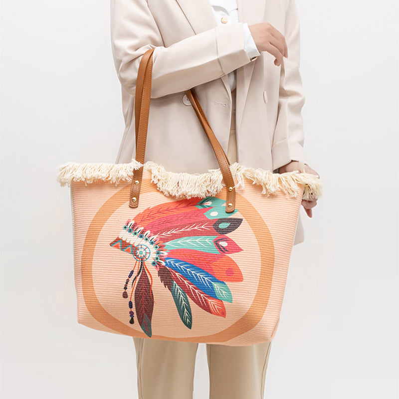 Bohemian Ethnic Style Canvas Bag - Commuter Shoulder Bag