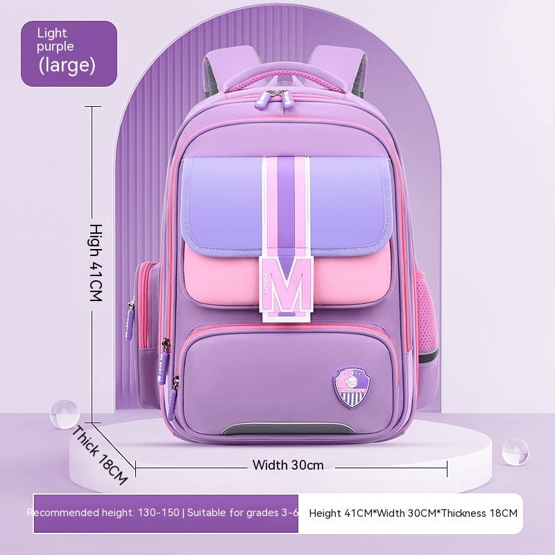 Lightweight School Backpack for Kids - Large Capacity, Spine Protection for Primary School Students